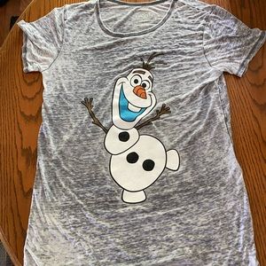 Disney Olaf short sleeve T shirt Gray size S